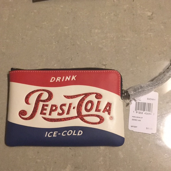 Coach Handbags - NWT Coach Pepsi Cola wristlet